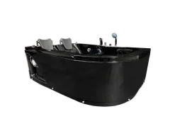 Zwart Bubbelbad 170 X 115 Cm 15 Jets Voor 2 Personen Black Tulip-ELITESHOPPING New