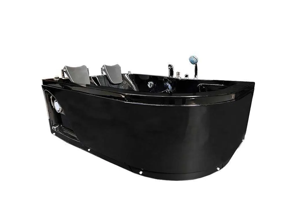 Zwart Bubbelbad 170 X 115 Cm 15 Jets Voor 2 Personen Black Tulip-ELITESHOPPING New