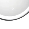 Zwarte Ronde Lichtgevende Badkamerspiegel Met Leds - D. 80 Cm - Numea-OZAIA