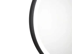 Zwarte Ronde Lichtgevende Badkamerspiegel Met Leds - D. 80 Cm - Numea-OZAIA