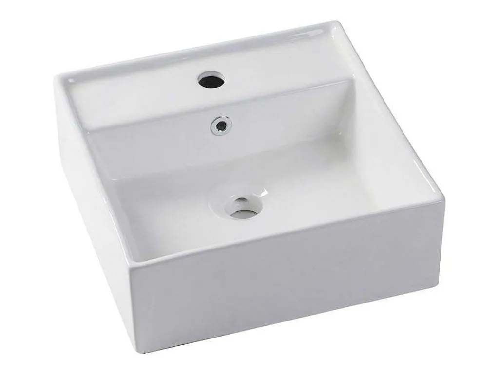 Zwevend, Geribbeld Badkamermeubel Met Goudkleurige Randen En Opzetwastafel - Wit - 80 Cm - Keliza-Vente-unique Online
