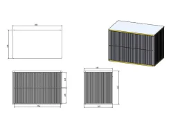 Zwevend, Geribbeld Badkamermeubel Met Goudkleurige Randen En Opzetwastafel - Wit - 80 Cm - Keliza-Vente-unique Online