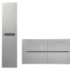 Zwevend Wastafelmeubel Met Dubbel Inbouwbekken En Kast - Grijs - 120 Cm - Selita-Vente-unique Hot